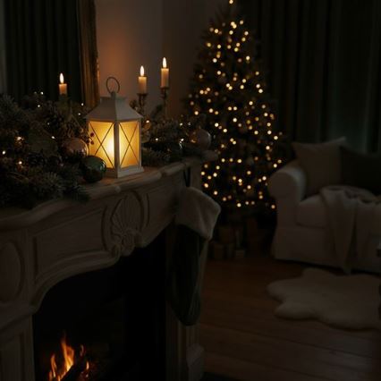 LED jullykta LED/2xAA varmvit