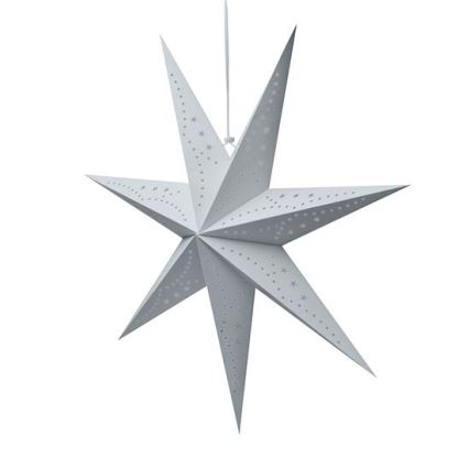 LED juldekoration 20xLED/2xAA varmvit silverstjärna