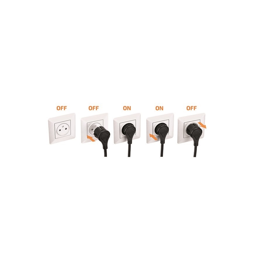 Solight 5B142 − Uttag SLIM PUSH, vit