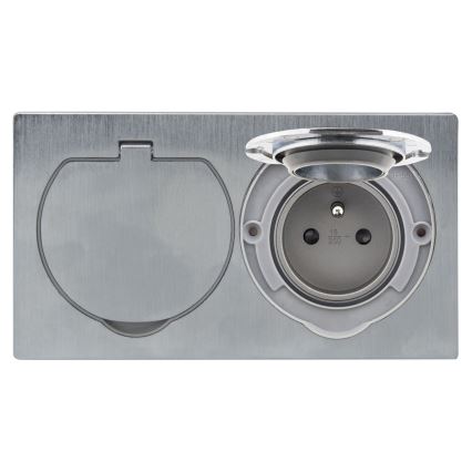 Utomhus inbyggt dubbelt uttag IP55