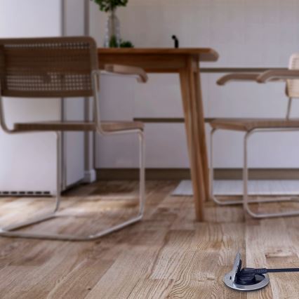 Utomhus inbyggd golv socket IP55 rund