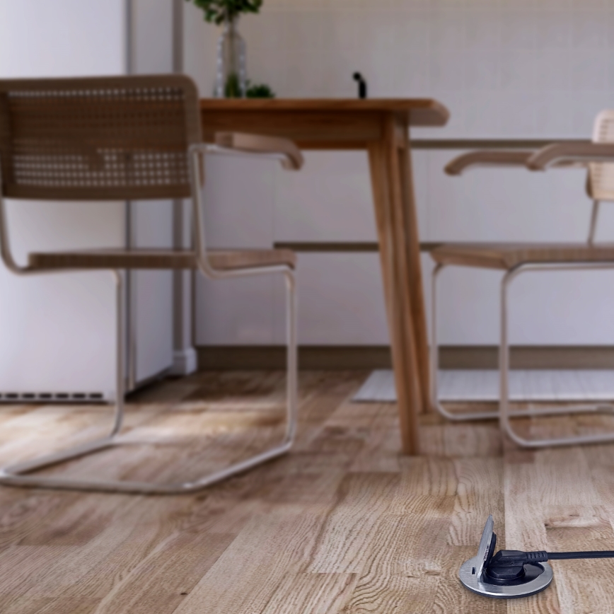 Utomhus inbyggd golv socket IP55 rund