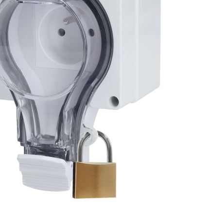 Uttag för fuktiga miljöer 230V/16A IP66