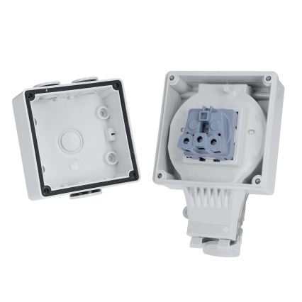 Uttag för fuktiga miljöer 230V/16A IP66
