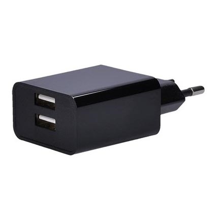 Solight DC48A - Laddningsadapter 2xUSB/3100mA/230V svart
