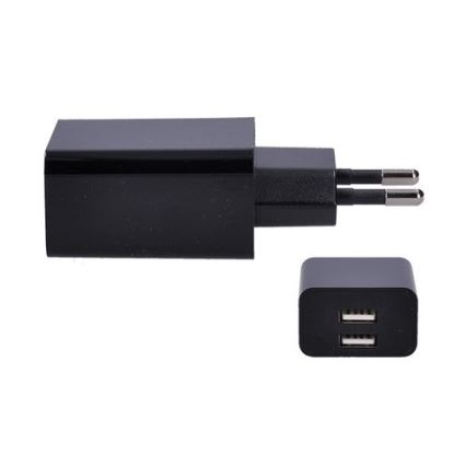 Solight DC48A - Laddningsadapter 2xUSB/3100mA/230V svart
