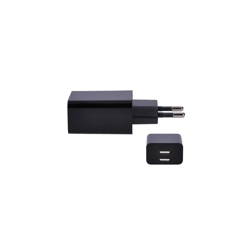 Solight DC48A - Laddningsadapter 2xUSB/3100mA/230V svart