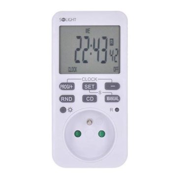 Solight DT33 − Digital veckotimer 16A/230V
