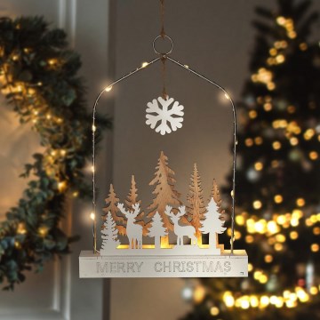 Solight - LED Juldekoration LED/2xAA skog med rådjur