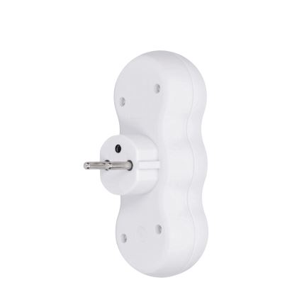 Uttagssplitter med en USB A+C charger 2x10A vit