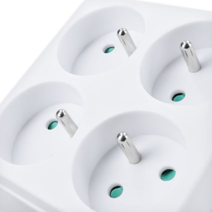 Uttagssplitter 4x 10A vit
