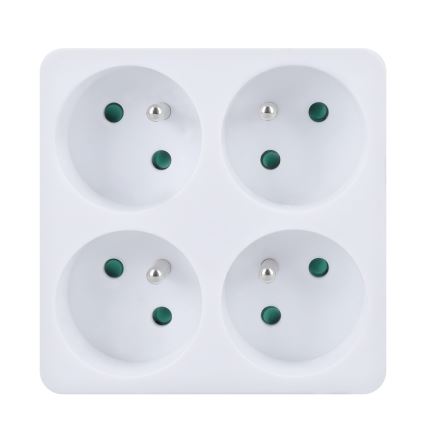 Uttagssplitter 4x 10A vit