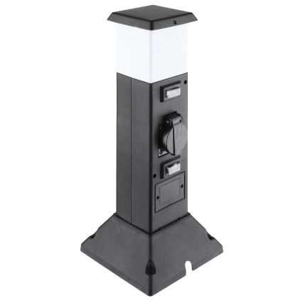 Utomhuslampa med 2 uttag 1xE14/15W/230V IP44 svart