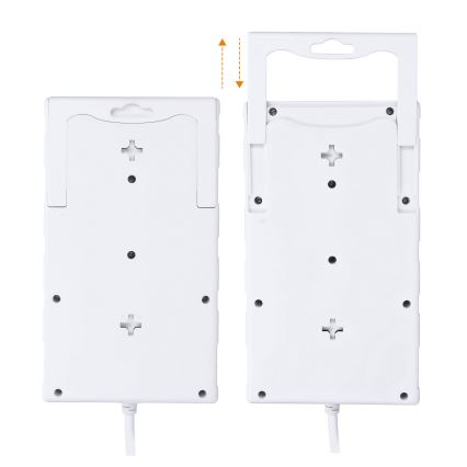 Förlängningskabel med strömbrytare 8Z Typ E + 1xUSB-A + 1xUSB-C 2m vit