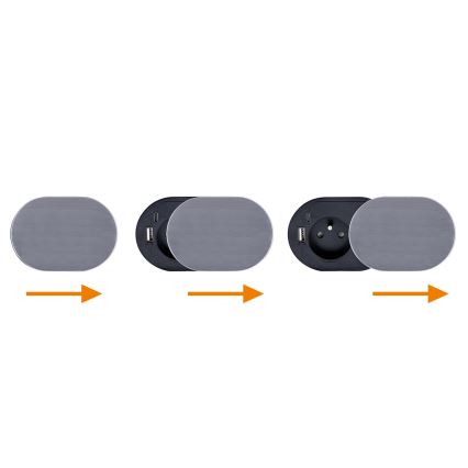 Inbyggd uttag 1Z + USB A+C