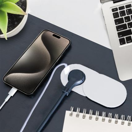 Infällt vägguttag 20W 1 uttag + USB A+C vit