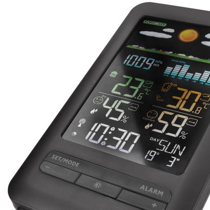 Väderstation med LCD display 2xAA svart