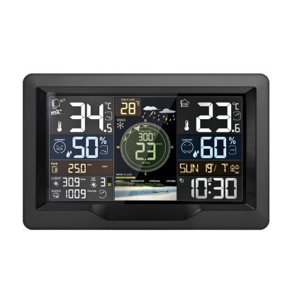 Professionell väderstation med färgglad LCD-skärm 5V/2xAA + 3xAA + 2xAA Wi-Fi Tuya