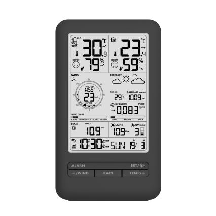 Professionell väderstation med LCD-skärm 5V/2xAA + 3xAA + 2xAA Wi-Fi Tuya