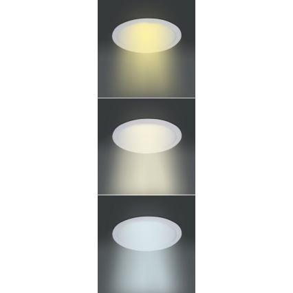 LED-panel LED/12W/230V 3000/4000/6000K Ø 17 cm vit