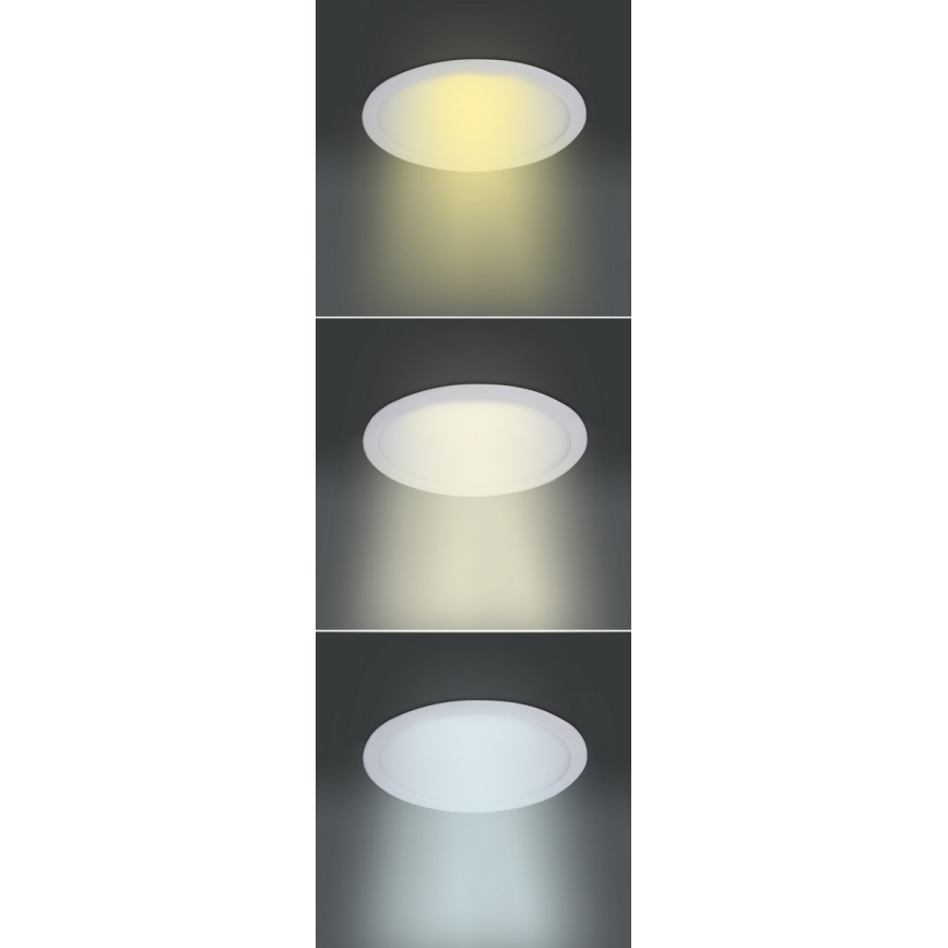 LED-panel LED/12W/230V 3000/4000/6000K Ø 17 cm vit