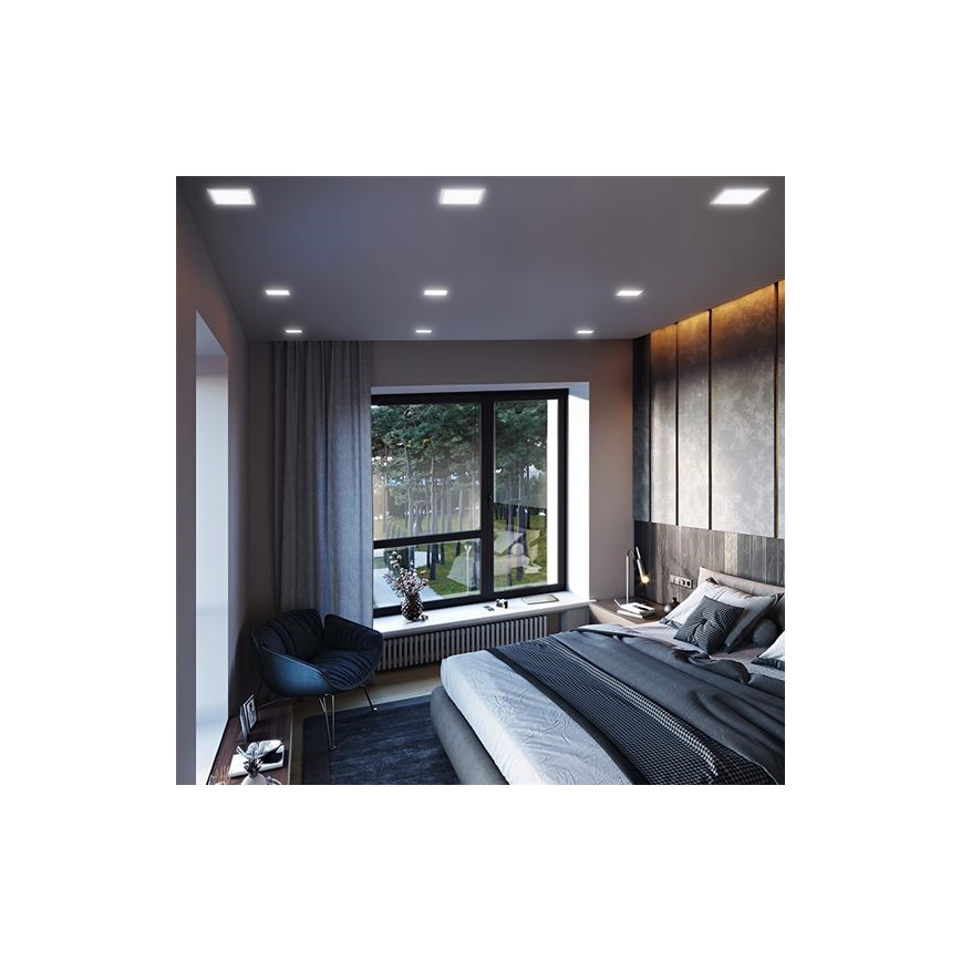 LED infälld takarmatur LED/12W/230V 3000/4000/6000K 17x17 cm vit