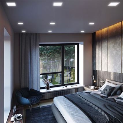LED Panel LED/12W/230V 3000/4000/6000K 17x17 cm vit