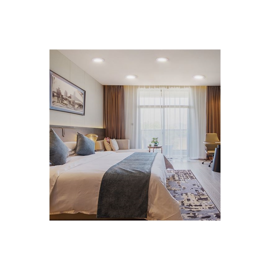 LED infälld takarmatur LED/18W/230V 3000/4000/6000K Ø 22,5 cm vit