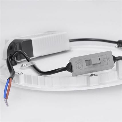 LED-panel LED/18W/230V 3000/4000/6000K Ø 22,5 cm vit
