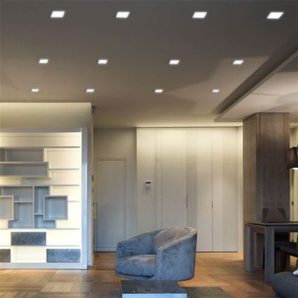 LED infälld takarmatur LED/18W/230V 3000/4000/6000K 22,5x22,5 cm vit