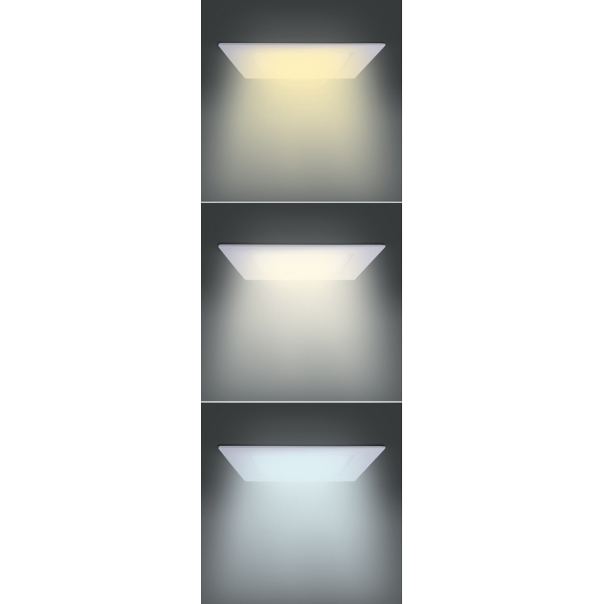 LED infälld takarmatur LED/18W/230V 3000/4000/6000K 22,5x22,5 cm vit