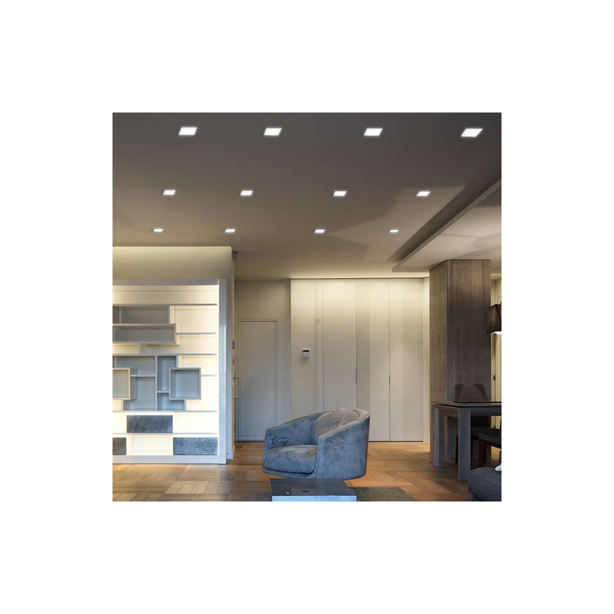 LED-infälld armatur för undertak LED/24W/230V 3000/4000/6000K 30x30 cm vit