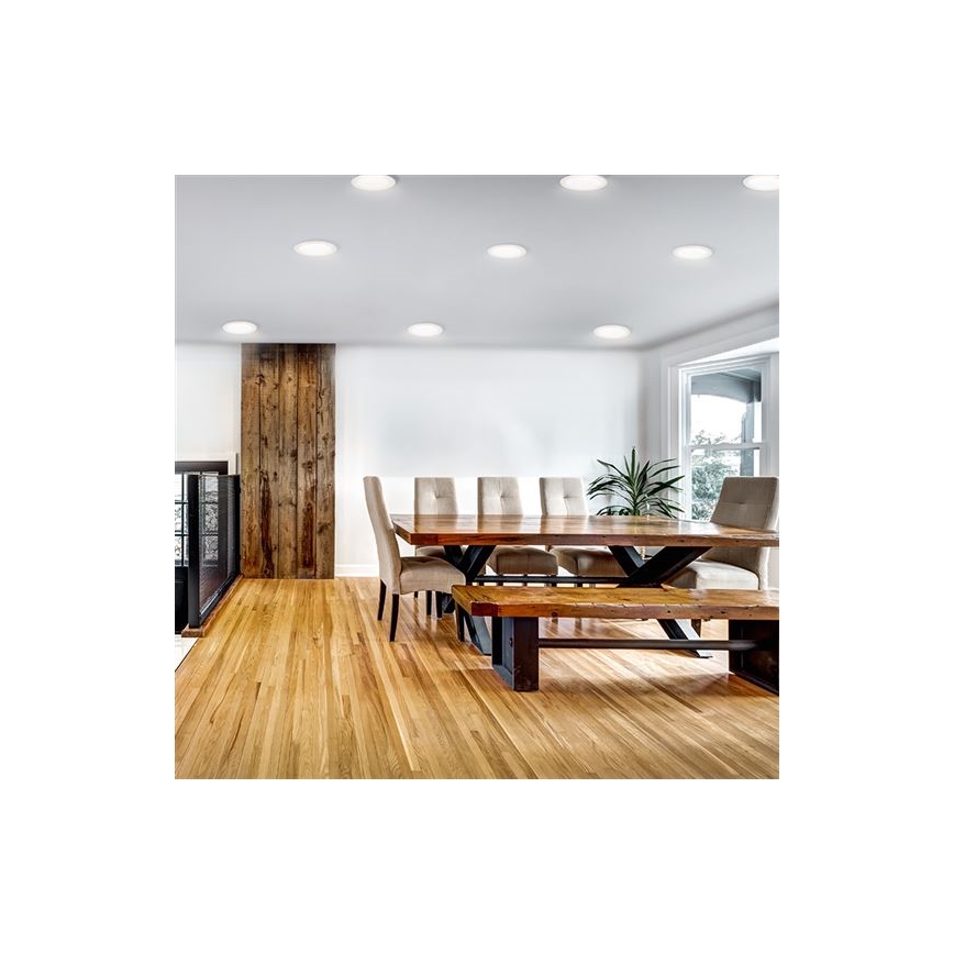 LED infälld takarmatur LED/6W/230V 3000/4000/6000K Ø 12 cm vit