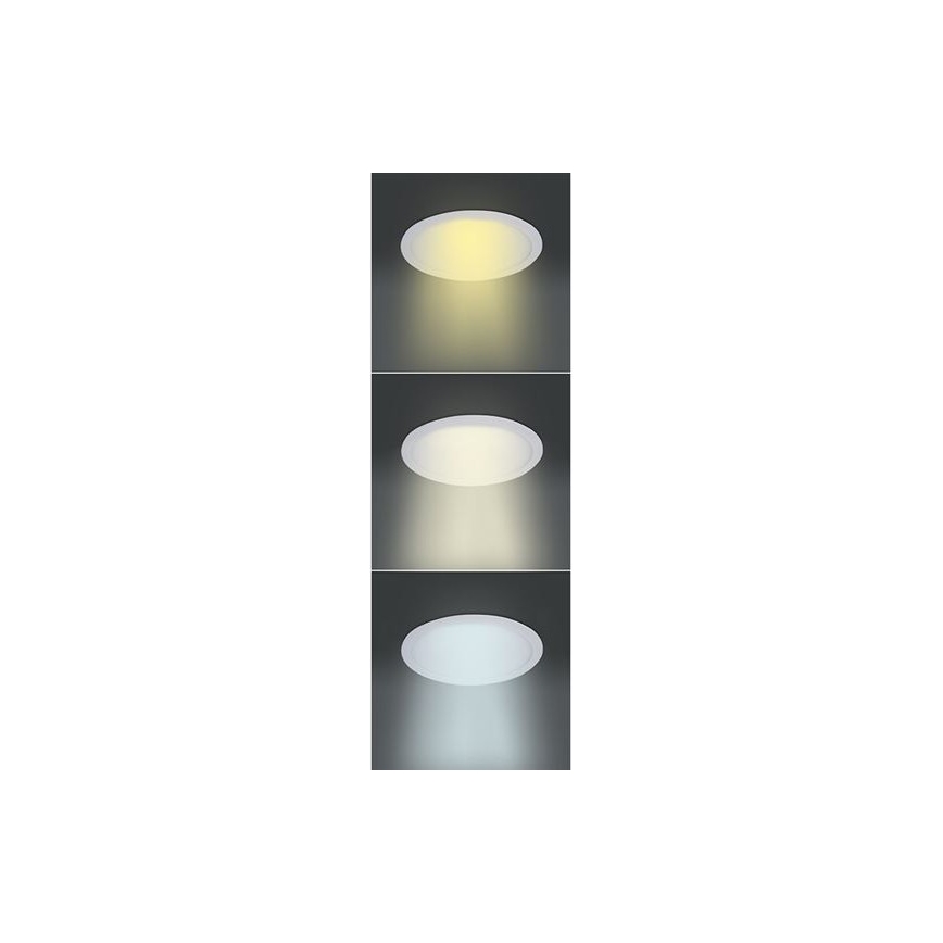 LED-panel LED/6W/230V 3000/4000/6000K Ø 12 cm vit