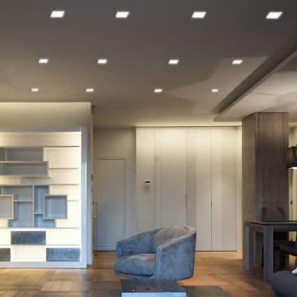 LED infälld takarmatur LED/6W/230V 3000/4000/6000K 12x12 cm vit