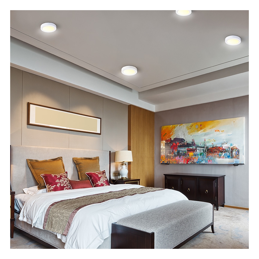 LED takarmatur LED/12W/230V 3000/4000/6000K Ø17 cm vit