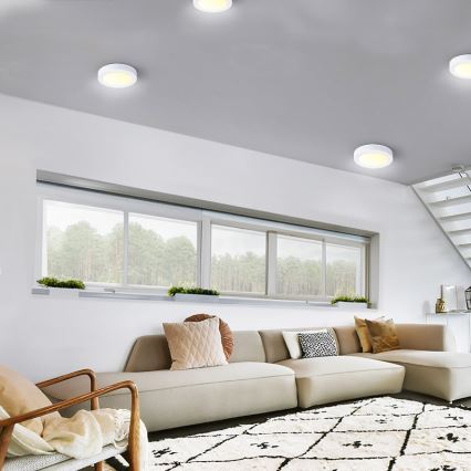 LED takarmatur LED/12W/230V 3000/4000/6000K Ø17 cm vit