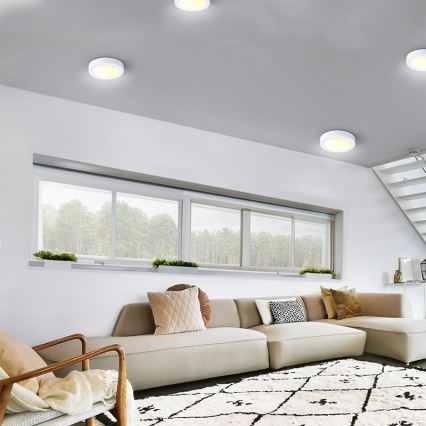 LED-taklampa 18W/230V 3000/4000/6000K Ø 22,5 cm vit