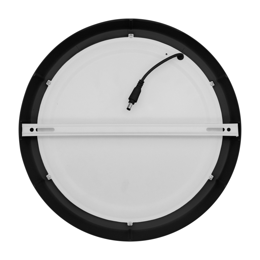 LED taklampa LED/24W/230V 3000/4000/6000K svart rund