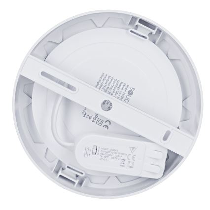 LED 2-i-1 yt-/infälld panel 12W/230V 3000/4000/6000K Ø17 cm IP54 silverfärgad