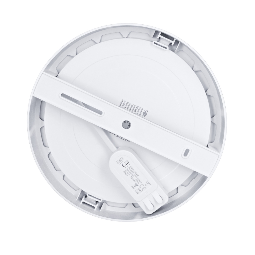 LED ytmonterad/infälld panel 2-i-1 18W/230V 3000/4000/6000K Ø 22,5 cm IP54 silver
