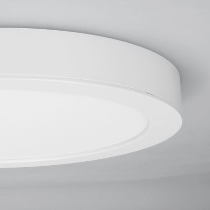 LED påbyggnads-/infälld panel 2-i-1, 18 W/230 V, 3000/4000/6000 K, Ø 22,5 cm, IP54, vit