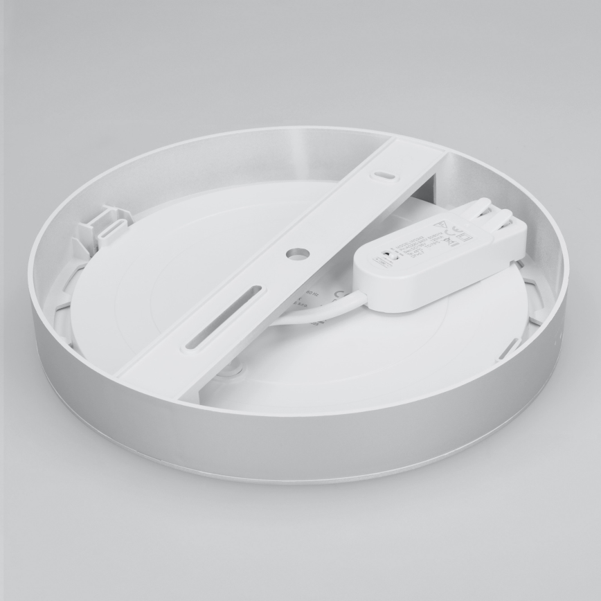 LED påbyggnads-/infälld panel 2-i-1, 18 W/230 V, 3000/4000/6000 K, Ø 22,5 cm, IP54, vit