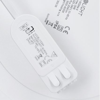 LED ytmonterad/infälld panel 2-i-1 24W/230V 3000/4000/6000K Ø 30 cm IP54 silver