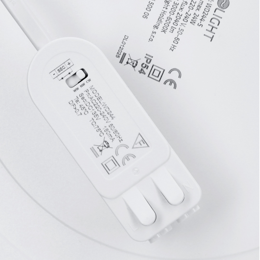 LED ytmonterad/infälld panel 2-i-1 24W/230V 3000/4000/6000K Ø 30 cm IP54 silver