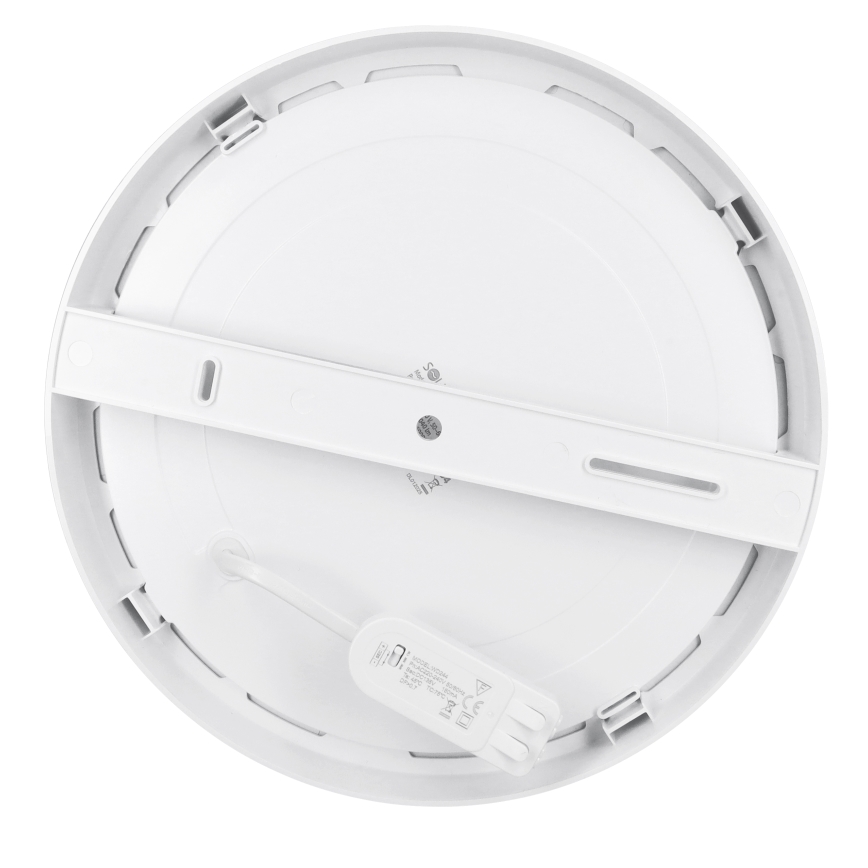 LED ytmonterad/infälld panel 2-i-1 24W/230V 3000/4000/6000K Ø 30 cm IP54 vit