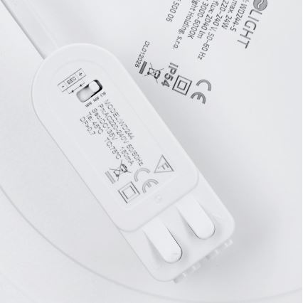 LED ytmonterad/infälld panel 2-i-1 24W/230V 3000/4000/6000K Ø 30 cm IP54 vit