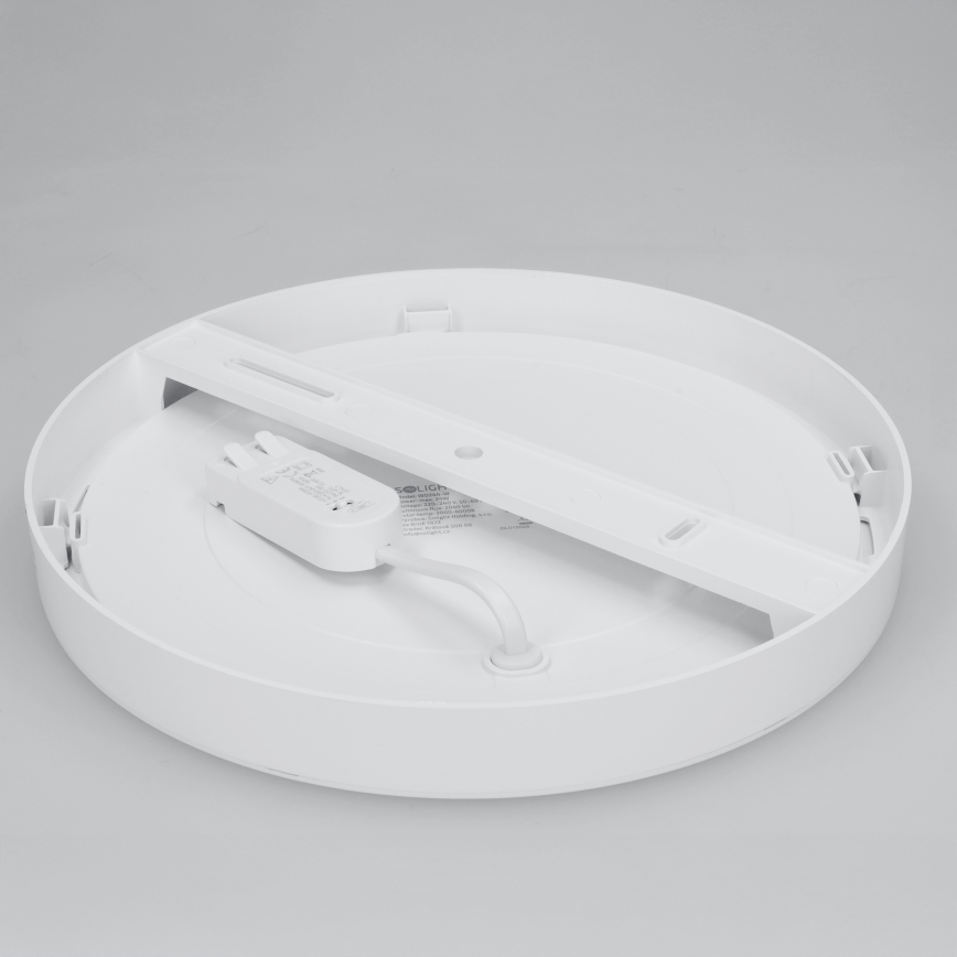 LED ytmonterad/infälld panel 2-i-1 24W/230V 3000/4000/6000K Ø 30 cm IP54 vit