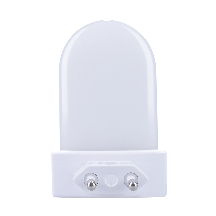 LED RGB Orienteringslampa med skymningssensor för vägguttag LED/0,5W/230V