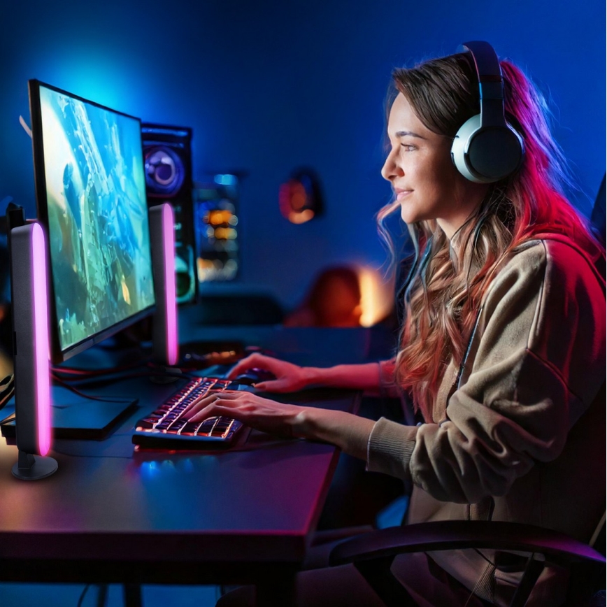 LED RGB-belysning för gaming + fjärrkontroll